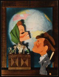 1x067 WOMAN OF THE YEAR trade ad '42 great Kapralik art of Spencer Tracy & Katharine Hepburn!