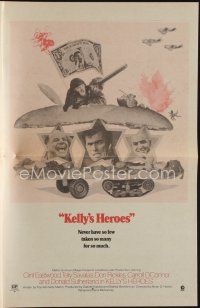 1x497 KELLY'S HEROES herald '70 Clint Eastwood, Telly Savalas, Don Rickles, Sutherland, WWII!