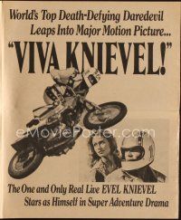 1x518 VIVA KNIEVEL herald '77 the greatest motorcycle daredevil, Gene Kelly, Hutton!