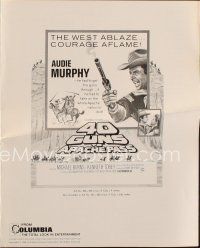 1x562 40 GUNS TO APACHE PASS pressbook '67 Audie Murphy has to get the guns through... or else!