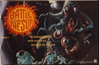 1x572 BATTLE BEYOND THE SUN pressbook '62 terrifying unknown worlds, cool monster art!
