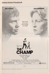 1x584 CHAMP pressbook '79 great image of Jon Voight boxing with Ricky Schroder, Faye Dunaway!