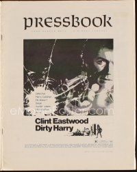 1x594 DIRTY HARRY pressbook '71 Clint Eastwood pointing gun, Don Siegel crime classic!