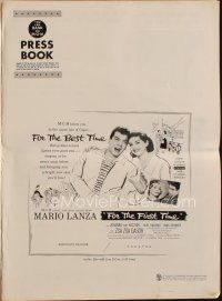 1x607 FOR THE FIRST TIME pressbook '59 Mario Lanza with a gorgeous new screen beauty!