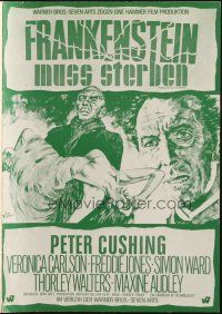 1x288 FRANKENSTEIN MUST BE DESTROYED German pressbook '70 Peter Cushing & his monster!