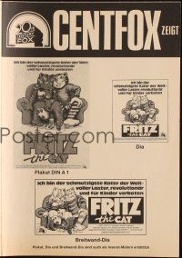 1x289 FRITZ THE CAT German pressbook '74 Ralph Bakshi sex cartoon, he's x-rated and animated!
