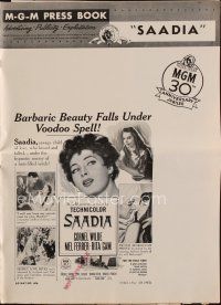 1x686 SAADIA pressbook '54 Arab Cornel Wilde, Mel Ferrer & Rita Gam in hot-blooded Morocco!
