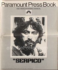 1x689 SERPICO pressbook '74 Al Pacino starring in Sidney Lumet crime classic!