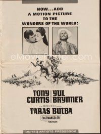 1x704 TARAS BULBA pressbook '62 Tony Curtis, Yul Brynner, Christine Kaufmann
