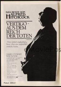 1x292 VERTIGO German pressbook R83 Alfred Hitchcock classic, James Stewart & Kim Novak!