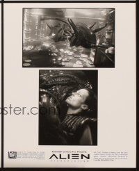 1x734 ALIEN RESURRECTION presskit w/ 4 stills '97 Sigourney Weaver, Winona Ryder, Ron Perlman!