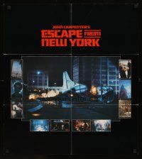 1x468 ESCAPE FROM NEW YORK promo brochure '81 John Carpenter, Kurt Russell, Lee Van Cleef!