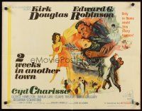 1y005 2 WEEKS IN ANOTHER TOWN 1/2sh '62 cool art of Kirk Douglas & sexy Cyd Charisse by Bart Doe!