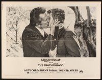 1y067 BROTHERHOOD 1/2sh '68 Kirk Douglas gives the kiss of death to Alex Cord!