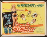 1y085 CARRY ON REGARDLESS 1/2sh '63 Sidney James, Kenneth Connor, English comedy!