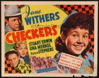 1y093 CHECKERS style B 1/2sh '38 Jane Withers, Stuart Erwin, Una Merkel, cool horse racing!