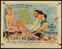 1y178 GIRL MOST LIKELY style B 1/2sh '57 sexiest full-length art of Jane Powell in skimpy outfit!