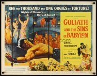 1y190 GOLIATH & THE SINS OF BABYLON 1/2sh '64 L'Eroe Piu Grande del Mondo, Mark Forest as Maciste!