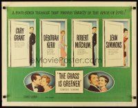 1y195 GRASS IS GREENER 1/2sh '61 Cary Grant, Deborah Kerr, Robert Mitchum, Jean Simmons!