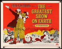 1y198 GREATEST SHOW ON EARTH 1/2sh R70s Cecil B. DeMille circus classic, Charlton Heston!