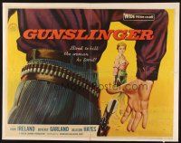 1y204 GUNSLINGER 1/2sh '56 Roger Corman directed, sexy Beverly Garland, cool art!