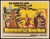 1y215 HERCULES AGAINST THE MOON MEN 1/2sh '65 Earth's mightiest man Sergio Ciani vs monsters!