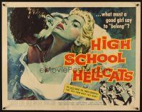 1y219 HIGH SCHOOL HELLCATS 1/2sh '58 best AIP bad girl art, what must a good girl say to belong?