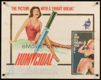 1y225 HOMICIDAL 1/2sh '61 William Castle's frightening story of a psychotic female killer!
