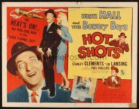 1y227 HOT SHOTS style A 1/2sh '56 Huntz Hall & The Bowery Boys are big shots of the TV nutwork!