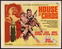 1y230 HOUSE OF CARDS 1/2sh '69 George Peppard, Orson Welles, sexy Inger Stevens!