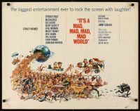 1y249 IT'S A MAD, MAD, MAD, MAD WORLD 1/2sh '64 great wacky art of entire cast by Jack Davis!