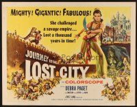 1y255 JOURNEY TO THE LOST CITY 1/2sh '60 directed by Fritz Lang, art of sexy Indian Debra Paget!