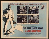 1y270 LAST ANGRY MAN style A 1/2sh '59 Paul Muni is a dedicated doctor from the slums, Betsy Palmer