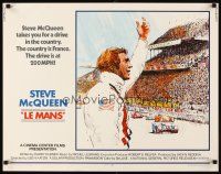 1y278 LE MANS 1/2sh '71 best close up of race car driver Steve McQueen waving at fans!