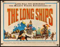1y293 LONG SHIPS 1/2sh '64 Richard Widmark, Sidney Poitier, the mighty vikings!