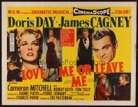 1y297 LOVE ME OR LEAVE ME style B 1/2sh '55 sexy Doris Day as Ruth Etting, James Cagney!