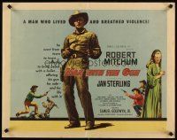 1y312 MAN WITH THE GUN style B 1/2sh '55 Robert Mitchum as a man who lived and breathed violence!