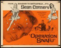 1y359 ON THE FIDDLE 1/2sh '65 huge close up of young Sean Connery + sexy girl, Operation Snafu!
