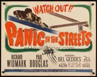 1y366 PANIC IN THE STREETS 1/2sh '50 Richard Widmark, Jack Palance, Elia Kazan film noir!