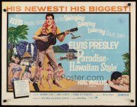 1y367 PARADISE - HAWAIIAN STYLE 1/2sh '66 Elvis Presley on the beach with sexy tropical babes!