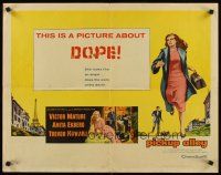 1y372 PICKUP ALLEY style A 1/2sh '57 art of Anita Ekberg running, this is a picture about DOPE!