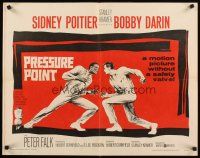 1y379 PRESSURE POINT 1/2sh '62 Sidney Poitier squares off against Bobby Darin, cool art!