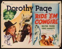 1y392 RIDE 'EM COWGIRL style B 1/2sh '39 Dorothy Page, the singing cowgirl!