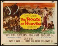 1y399 ROOTS OF HEAVEN 1/2sh '58 directed by John Huston, Errol Flynn & sexy Julie Greco in Africa!