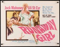 1y403 RUNAWAY GIRL 1/2sh '65 men could tell by her kisses what kind of woman Lili St. Cyr was!