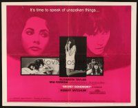 1y418 SECRET CEREMONY 1/2sh '68 Elizabeth Taylor, Mia Farrow, Robert Mitchum, Losey directed!
