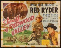 1y426 SHERIFF OF REDWOOD VALLEY style A 1/2sh '46 Wild Bill Elliott as Red Ryder, Bobby Blake!