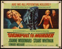 1y433 SIGNPOST TO MURDER 1/2sh '65 Joanne Woodward, Stuart Whitman, are we all potential killers?