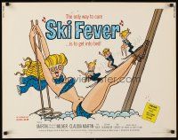 1y437 SKI FEVER 1/2sh '68 Curt Siodmak directed, Martin Milner, sexy art of bikini clad skier!