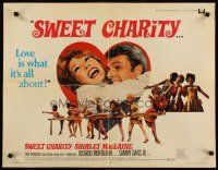1y462 SWEET CHARITY 1/2sh '69 Bob Fosse musical starring Shirley MacLaine, it's all about love!